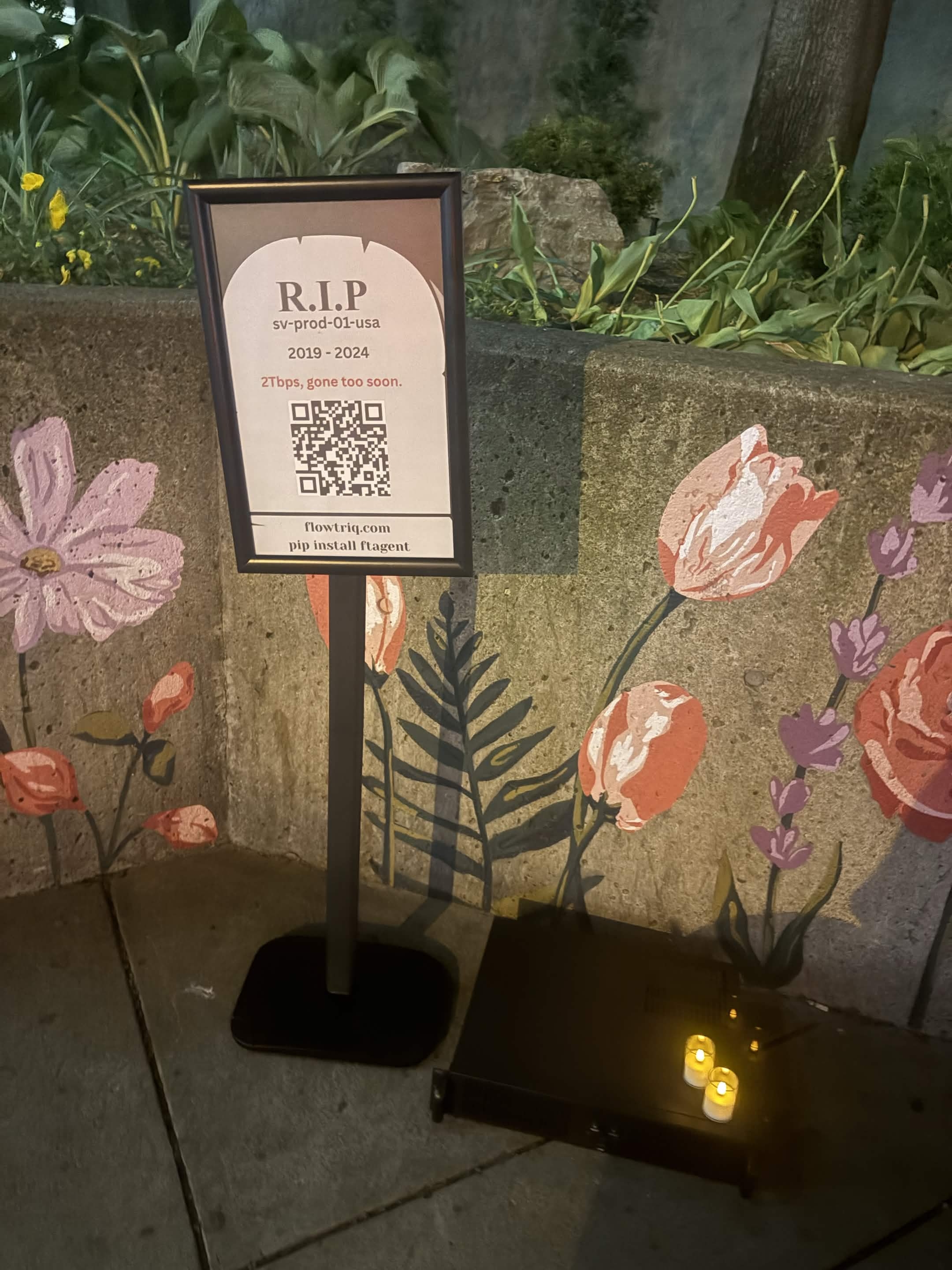 Server tombstone outside 151 Front Street West, Toronto